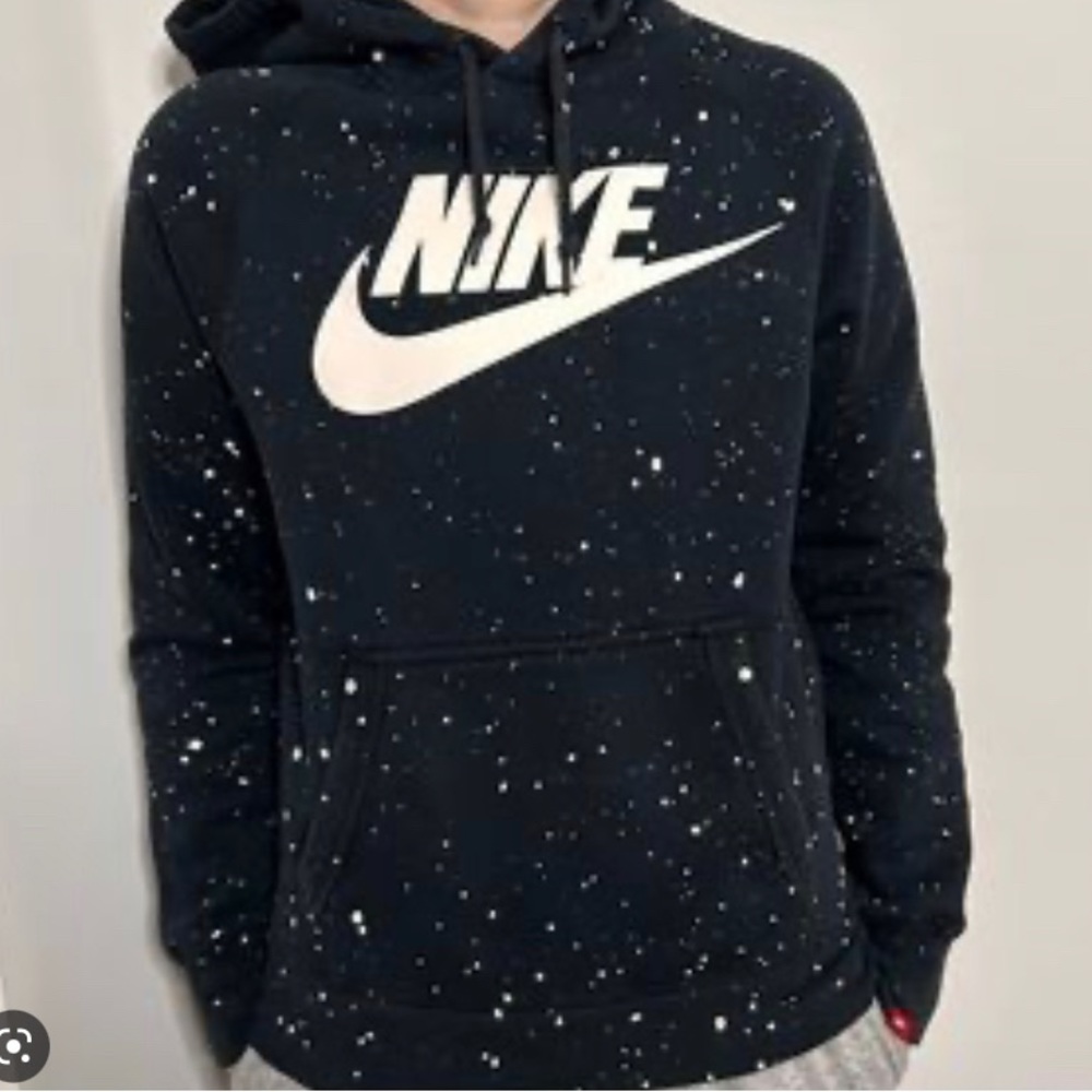 Nike men’s paint splatter hoodie size xl (black and white)